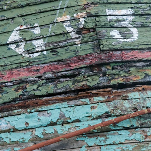 Détail d'un ancien bateau