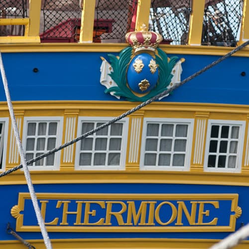 Panneau arrière de l'Hermione