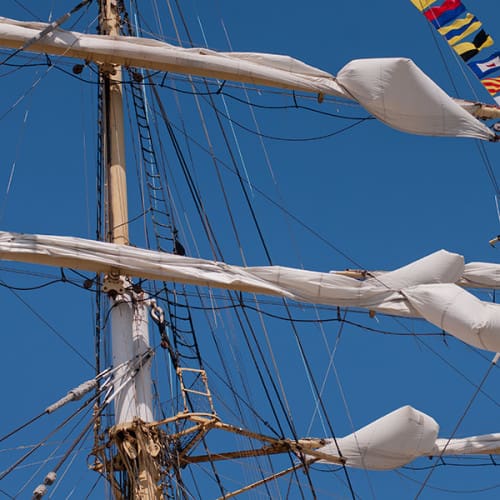 Mâts pavoisés du Krusenstern