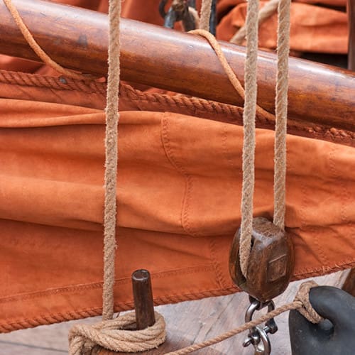 Poulies, voiles et cordages