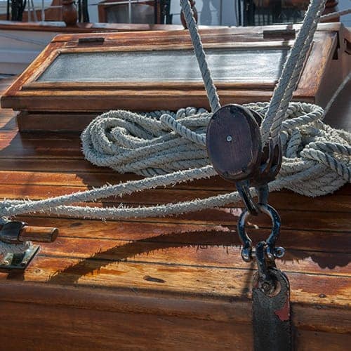 Poulie et cordages