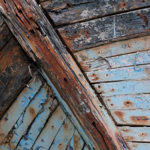 Coque de vieux bateau