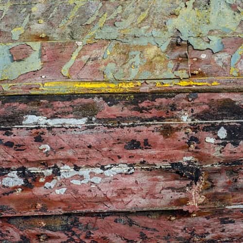 Vieille coque de bateau