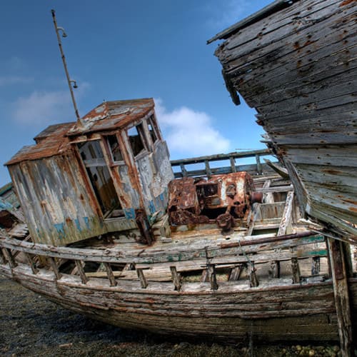 Vieux bateaux de pêche