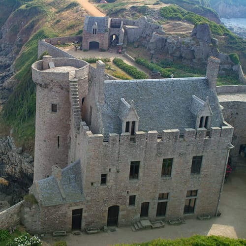 Vue aérienne du Fort La Latte