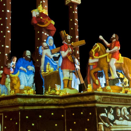 Illumination du calvaire de Guéhenno