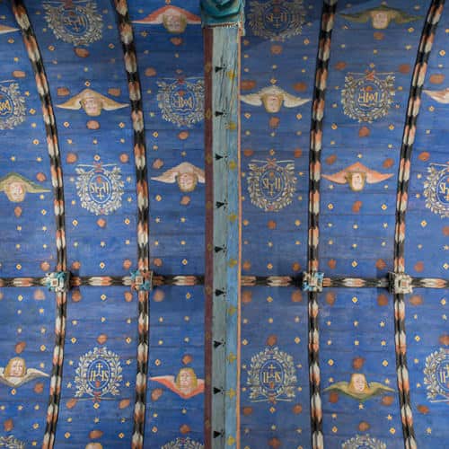 Plafond peint représentant le ciel