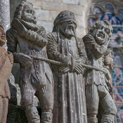 Détail du calvaire de Saint-Thégonnec