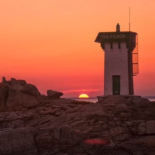 Coucher de soleil sur le phare