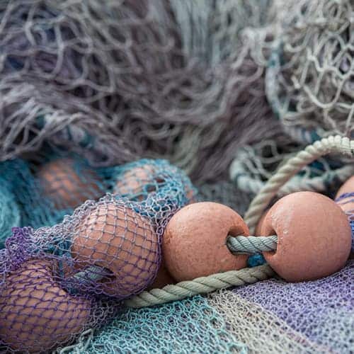 Détail d'un filet de pêche