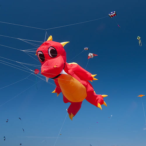 Ciel rempli de créatures gonflables